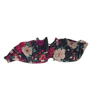 36B Shade & Shore Womens Multicolor Floral‎ Underwire Padded Bandeau Bikini Top